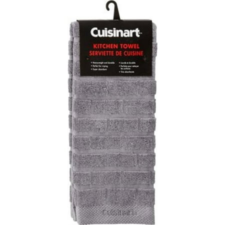 Cuisinart Kitchen Towel Grey, PartNo HU17687, by Best Brands Consumer, (Best Dish Towels For Embroidery)