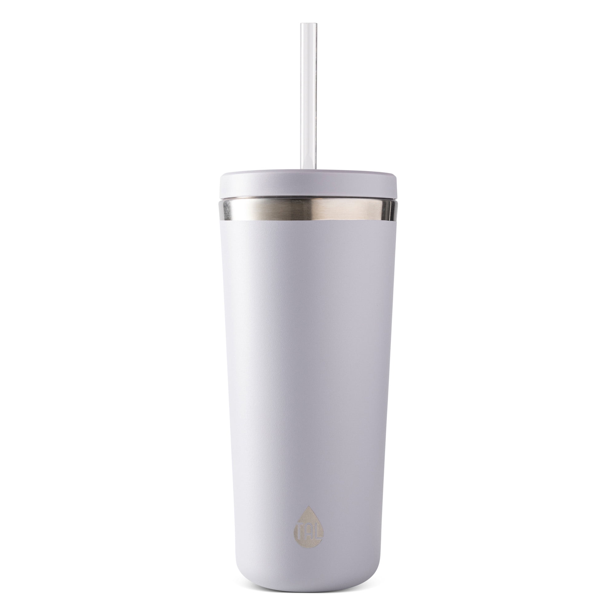 (1 pack) TAL Stainless Steel Ranger Tumbler with Straw 24oz, Gray Blue