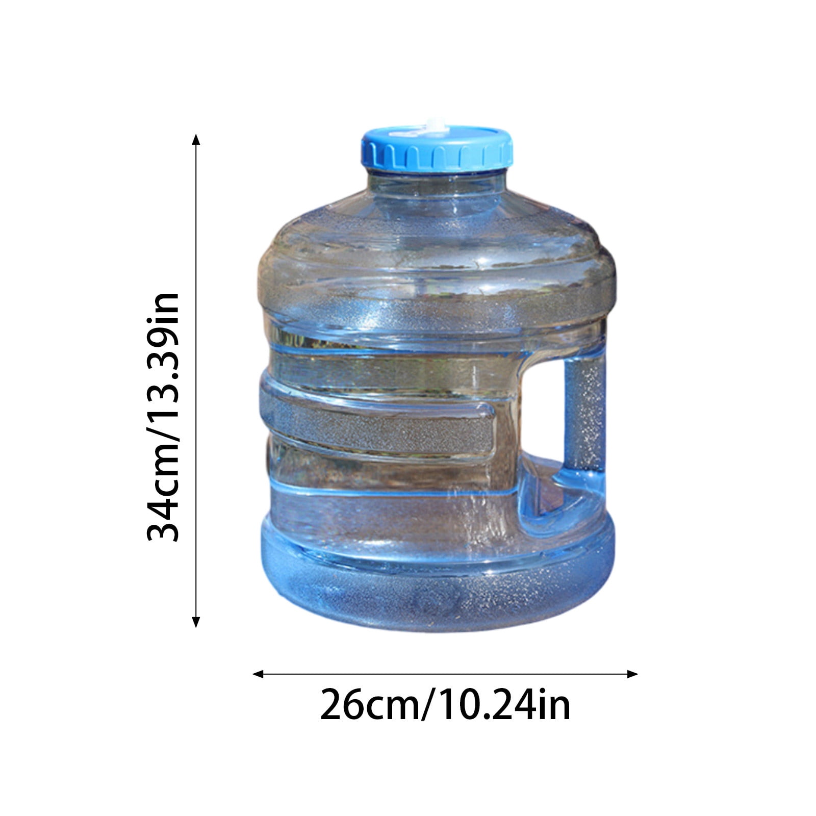Camping Water Jug 4 Gallons with Faucet Transparent BPA Free Water Storage Container, Outdoor Water Tank with Handle for Hiking Sports Emergency Drinking Water Supply and Home Use