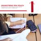 thumbnail image 4 of 20pcs Single Drawstring Pen Pouch Sleeve Holder Pen Case Gift Pencil Bag Set (Rojo), 4 of 6