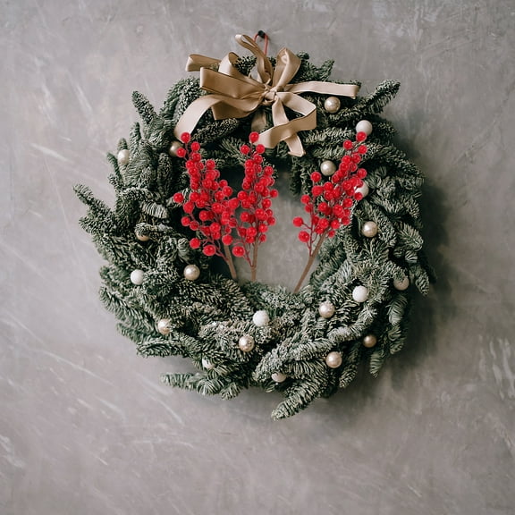 Raindrops Holiday Berry Stems for Christmas Adornment 2Pcs