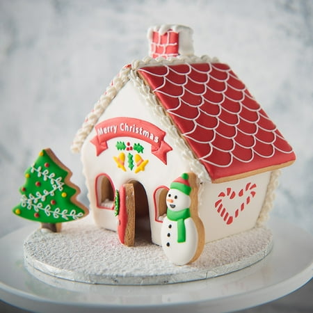Flexible Silicon Mold - Santa House Chocolate Mold Ginger Bakery Silicone Mold Fondant Cake Decoration Christmas Gingerbread House Silicon Mold Set