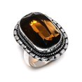 thumbnail image 2 of Natural Honey Topaz Gemstone Handmade 925 Steling Silver Gift Ring Size 8, 2 of 2