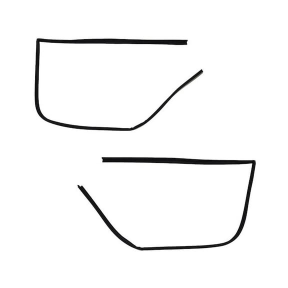 Door Window Glass Run Channel 2 Piece Set - Compatible with 1979 - 1996 Chevy G30 1980 1981 1982 1983 1984 1985 1986 1987 1988 1989 1990 1991 1992 1993 1994 1995
