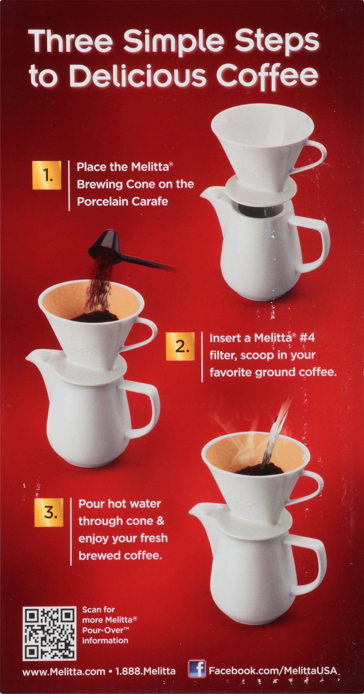 Melitta® Pour-Over? Porcelain Brewer 6 Cup Coffee Maker Box