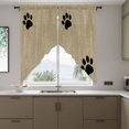 thumbnail image 4 of Farmhouse Swag Valances for Windows 2 Pack Cute Animal Claws Vintage Brown Linen Texture Swag Kitchen Curtains 36 Inches Long Rod Pocket Short Window Treatment for Kitchen Bathroom 36"x36", 4 of 9