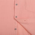 thumbnail image 4 of COEVALS CLUB Men's Linen Button Down Shirt Summer Hawaii Beach Casual Fashion Short Sleeve Shirt Salmon 16 3X-Large, 4 of 6
