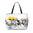 thumbnail image 1 of Disketp Running White Horses Bolsa de Playa de Gran Capacidad, Bolso Impermeable y a Prueba de Arena para Mujer, Ideal para Playa, Piscina y Natación, 1 of 7