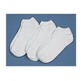 thumbnail image 2 of 3 Pair Women's White Buster Brown Low Cut Cotton Socks - Fits Shoe Sizes 11-12, 2 of 3