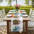 thumbnail image 1 of Table Runners 108 Inches Long Dress Scarves, Spring Floral Farmhouse Coffee/Dining/Kitchen Table Runner for Living Room, Wooden Elegant Pastoral Flowers 13x108 Inch, 1 of 3