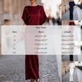 thumbnail image 3 of Karymi Womens Dresses Satin Maxi Dress, Crew Neck Batwing Half Sleeve Loose Draped Flowy Floor Length Elegant Evening Formal Gown Sundress, 3 of 5