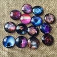 thumbnail image 2 of U8MO 50 Pcs 12mm Photo Image Galaxy Flatback Round Glass Cabochon Dome Back Cover, 2 of 6