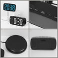 thumbnail image 3 of REGALWOVEN Dimmable LED Alarm Clock 2-Level Brightness, Wired Shaker, Snooze Function, Fits Bedside Table Black Housing With White Light 4.7"L x 1.6"W x 2.4"H, 3 of 6