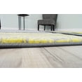 thumbnail image 4 of Premium 3D Hand Carved Thick Modern Contemporary Abstract Rug Design 3995 Yellow Grey 2'7''x4', 4 of 12