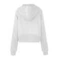 thumbnail image 7 of Lindreshi Sweatshirts for Women Zipper Front Women Casual Loose Hooded Long Sleeve Zipper Solid Cardigan Blouse Hoodies Sweatshirt Tops with Pocket, 7 of 7