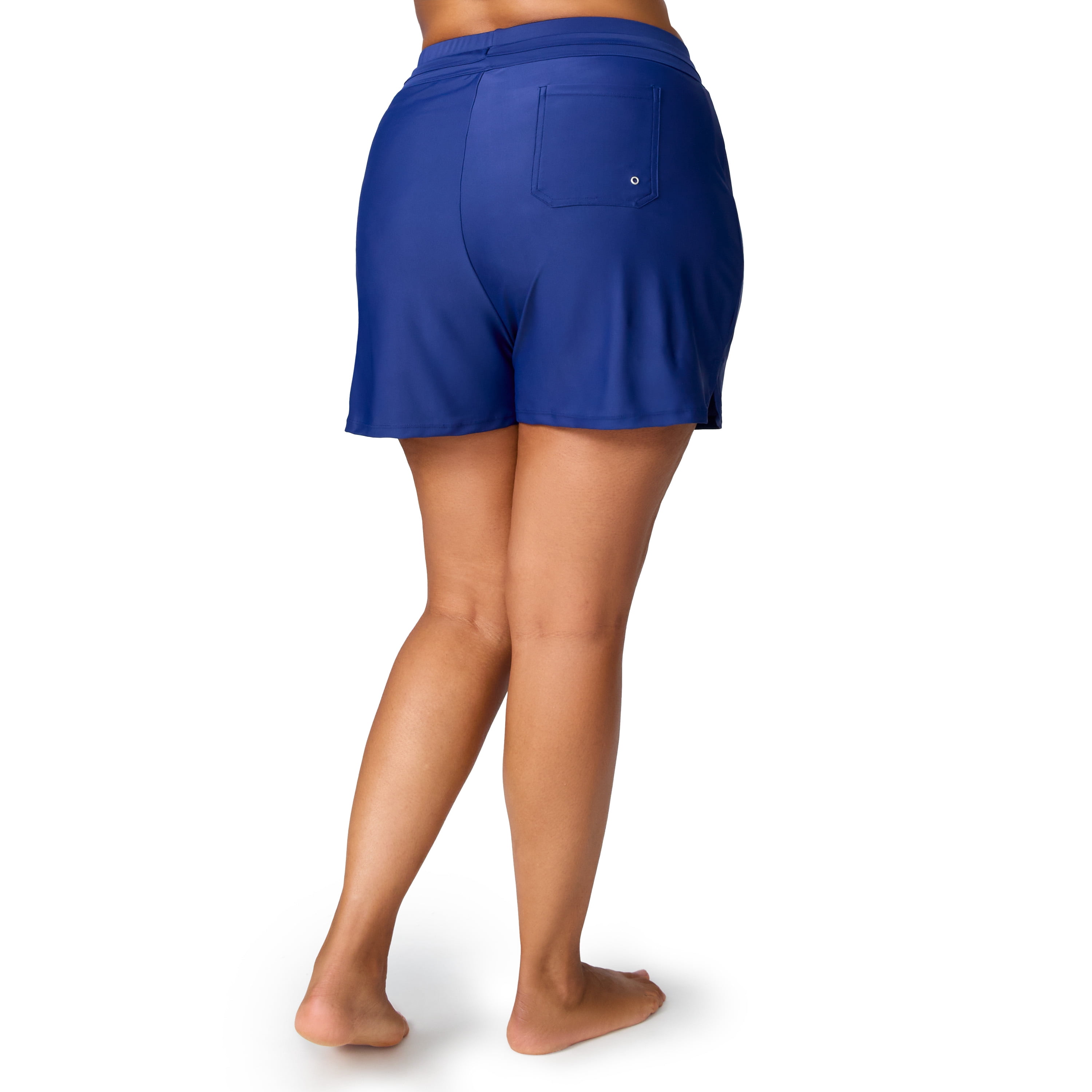 Free Country Women's Plus Size Drawstring Swim Short Marine 3X