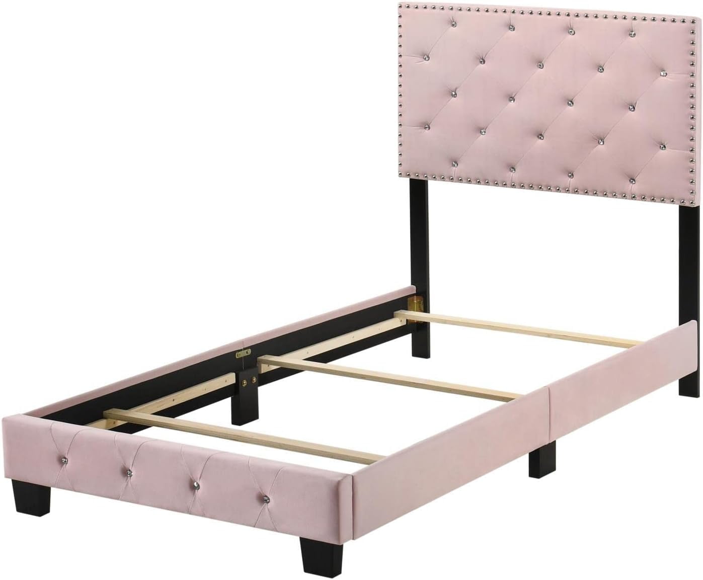 Glory Furniture Suffolk Twin Bed in Pink Color