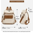 thumbnail image 3 of Gomayee Leather Backpack Purse for Women Designer Ladies Large Travel Convertible Shoulder Bag, 3 of 8