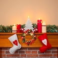 thumbnail image 3 of Large Super Thick Prelit Christmas Wreath Realistic Feel with Warm Lights Timer Pine Cone Red Berries Double Frame Battery operated Wreath for Front Door Xmas Decoration indoor outdoor Home, 3 of 6