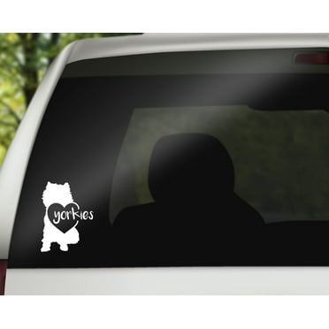 Yorkies in a Heart Decal