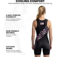 thumbnail image 3 of Exxact Sports Sublimated Women’s Wrestling Singlet - High-Cut, Full-Coverage Powerlifting Singlet Women for Competition (Butterfly, AM), 3 of 7