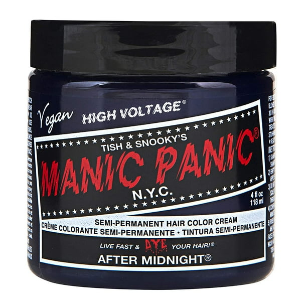 Manic Panic Semi Permanent Hair Color Cream after Midnight Blue, 4 oz - Manic Panic Semi Permanent Hair Color Cream after Midnight Blue, 4 oz -