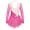 Pink, variant on YEAHDOR Girls Shiny Faux Diamond Ballet Leotard Dancewear Mesh Splice Long Sleeve Figure Ice Skating Dress Lake Green 14