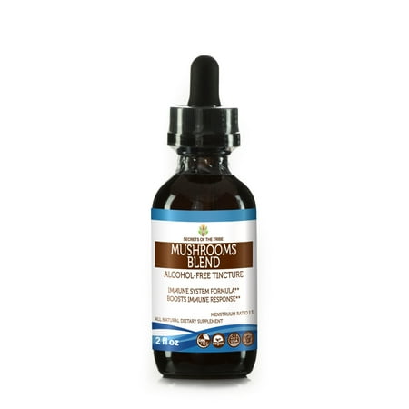 Cordyceps Mushroom - Mushrooms Blend Tincture Alcohol-FREE Extract, Organic Mushrooms Shiitake, Maitake, Cordyceps, Reishi Promotes Immune System Health 2 oz