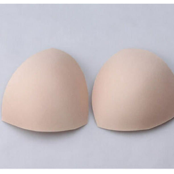 SAYOO Women’s 2PCS Bra Pads, Triangle/Round Shapes Sewn Pads, Bra Replacement Inserts Liner