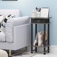 thumbnail image 3 of Mesa auxiliar Furinno Turn-N-Tube, alta, roble francés, gris/negro, 3 of 6