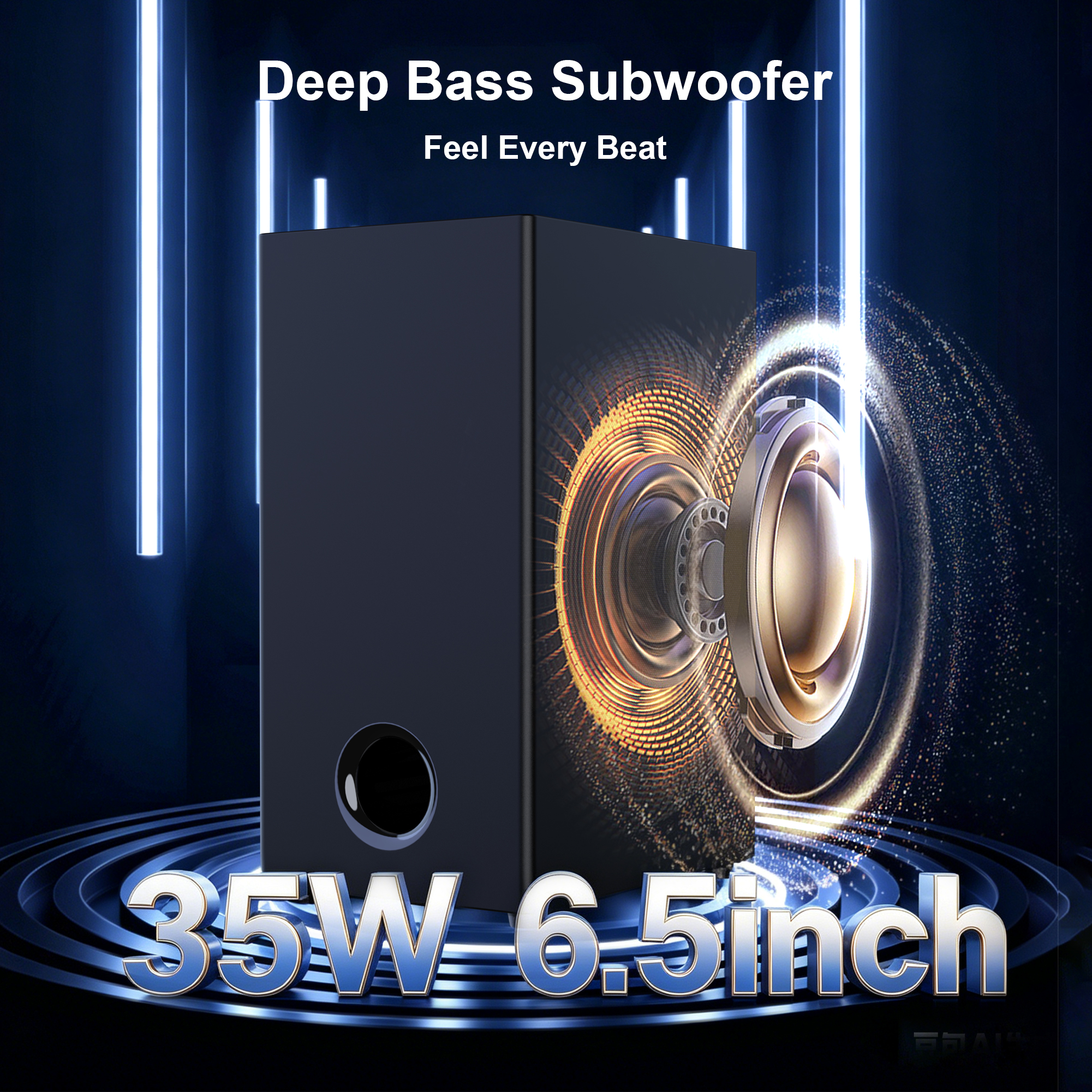 FRESHDEW Barra de sonido con subwoofer, 2.1 canales separable para TV, sonido envolvente 3D para cine en casa, conexión Bluetooth/HDMI-ARC/Aux/Óptico 5