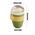 thumbnail image 3 of Ovzne Oatmeal Cup With Cover Yogurt Cup With Spoon To Go Double Breakfast Cup For Office Use On Clearance, 3 of 6
