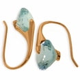 thumbnail image 3 of Galaxy Gold 14K Rose Gold Natural Blue Topaz Dangle Earrings - December Birthstone - Communication & Serenity - Fine Jewelry for Women, 3 of 4
