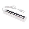 thumbnail image 1 of Amdohai JDL-A7 HUB USB Hub 7 Port USB 2.0 Independent Switch Indicator High Speed Ultra Slim Splitter Hub with USB Cable for Desktop Notebook USB Scanner Digital Camera U Disk USB Keyboard and more, 1 of 6