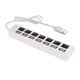 thumbnail image 1 of Concentrador USB Irfora JDL-A7 HUB USB Hub 7 puertos USB 2.0 Indicador de interruptor independiente Hub ultradelgado de alta velocidad del divisor con el cable del USB para el cuaderno de escritorio E Irfora Concentrador USB, 1 of 6