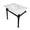 White / Matte Black, variant on Kingston Brass KVPB31221Q1 Monarch 31" Ceramic Console Sink with Stainless Steel Legs (1-Hole), White/Polished Chrome