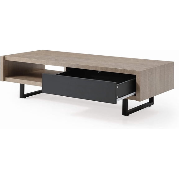 Mid-Century Modern Ash Living Room Coffee Table,tan