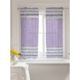 thumbnail image 3 of Purple Silver Stripes Curtains 54 Inch Length, Sheer Curtains for Bedroom Living Room Window Modern Ombre Abstract Aesthetic Rod Pocket Drapes Kitchen Curtains Small Half Window 42"x54" 2 Panels, 3 of 6