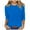 Blue T7, variant on Knosfe Blouses for Women Dressy Casual 3/4 Sleeve Solid Color Womens T Shirts Casual Loose Crew Neck Womens Trendy Shirts Half Sleeve Shirt White M