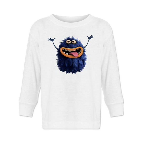 Hairy Monster Smiling Long Sleeve Toddler -Image by Shutterstock, 3 Toddler