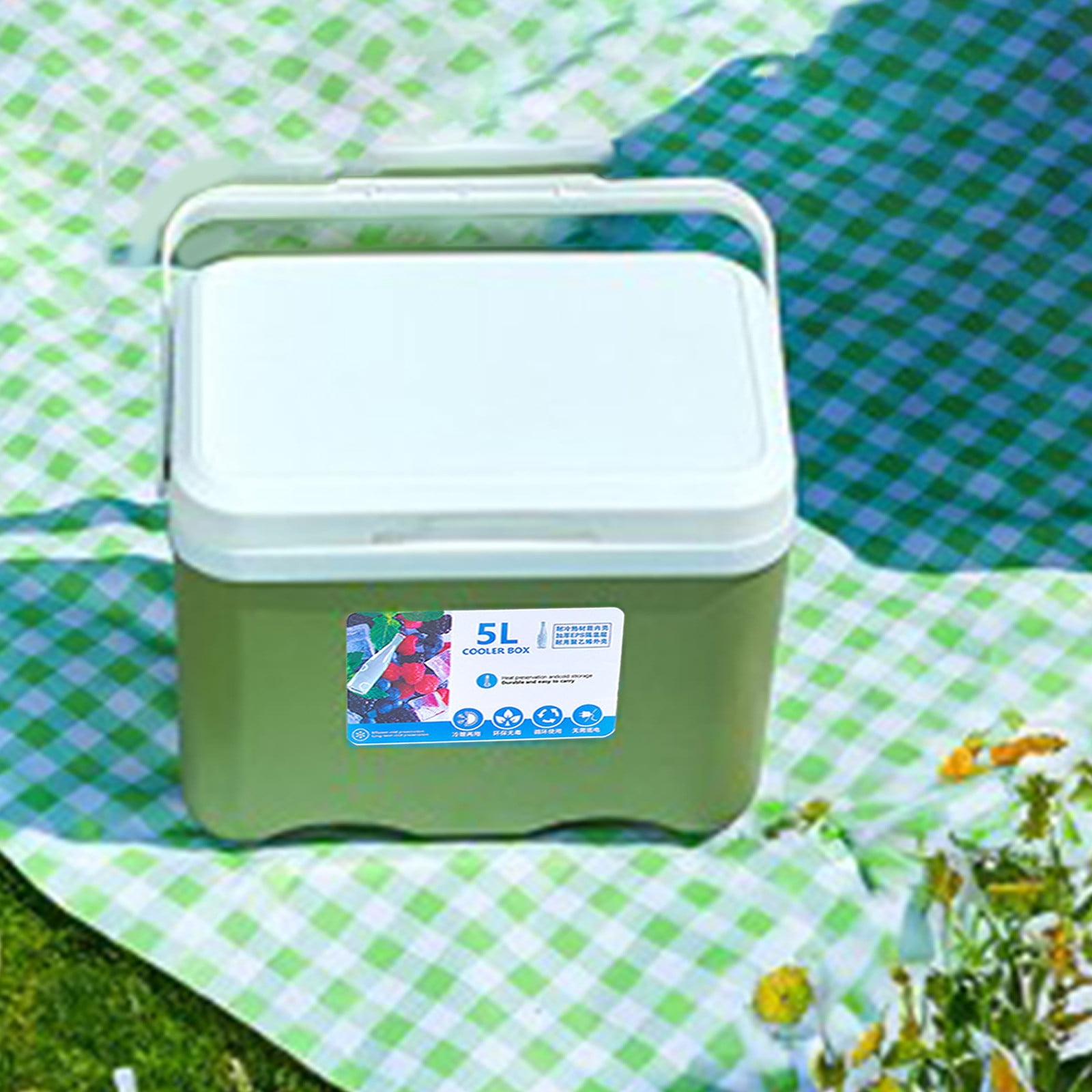 Zatoumnr 1.3 Gallon Portable Cooler Insulated Box, Leak Proof Outdoor Hard Cooler, Keeps Ice for Up to 3 Days, Great for Beach, Camping, Tailgating, and Sports