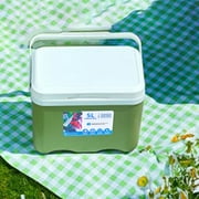 Portable Cooler Box 5L Insulated Hard Ice Chest | Leak Proof, Keeps Cold or Warm Up to 4 Hours | White/Blue/Green Plastic | Compact for Camping, Beach, Tailgating, Fishing