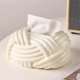 thumbnail image 3 of Ceramic Tissue Box Twine Grain Napkin Carton Toilet Paper Holder Napkin Dispenser Rack Stand Home Decoraction Organizer, 3 of 5