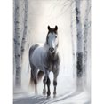 thumbnail image 1 of (LP927) Resina Diamante Serie Animal Caballo Blanco Diamante 30*40CM, 1 of 9