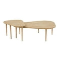 thumbnail image 2 of Weston Home Teardrop Nesting Coffee Tables with 3 Legs and Wood Finish, 2 of 11