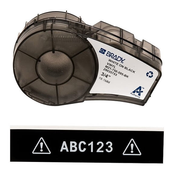 Black All Weather Vinyl Labels for Brady M210 and M211, 0.75in