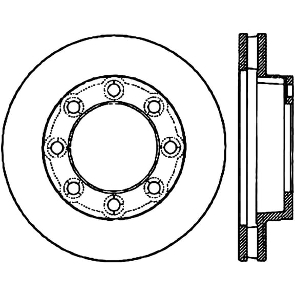 Centric Parts Disc Brake Rotor P/N:127.66003L Fits select: 1990-1993 DODGE W-SERIES, 1986 CHEVROLET D30