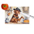 thumbnail image 2 of Vizsla Fall Kitchen Pumpkins Glass Cutting Board Large 12 in x 15 in, 2 of 5