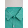 thumbnail image 4 of WTXUE Button-Up Shirts Short Sleeve, Notch Neck Shirts for Men Popular Cotton Linen Blended Shirt Linen Shirts Workwear for Men Blue 3XL, 4 of 5
