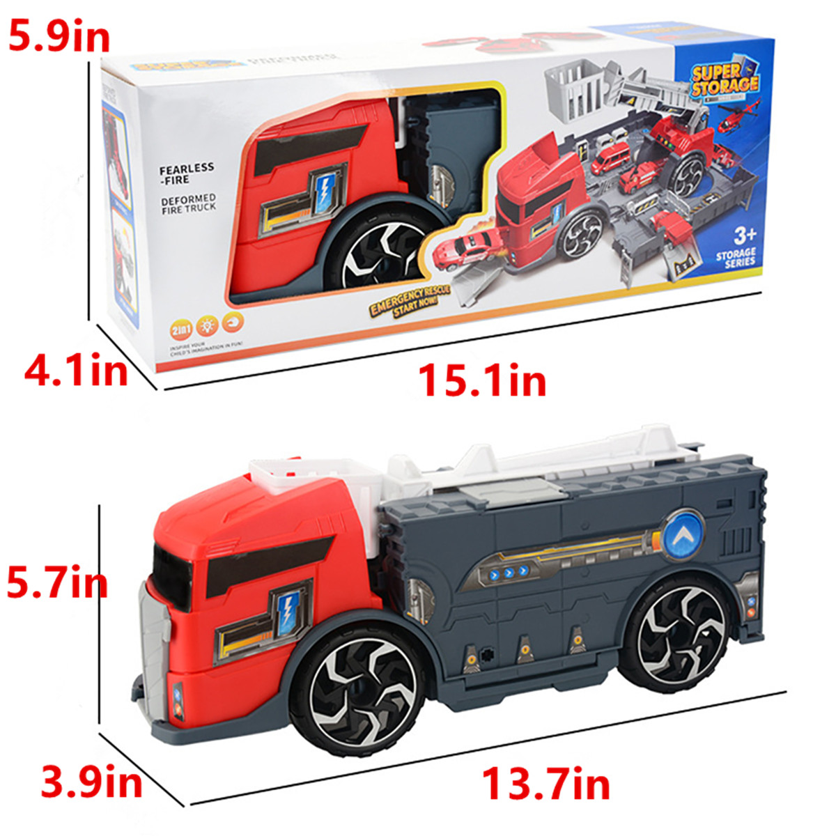 1:24 Scale Truck Car Model Car Engineering Trailer Loader Truck Car Kids Toy Birthday/Holiday Gifts - image 2 of 12